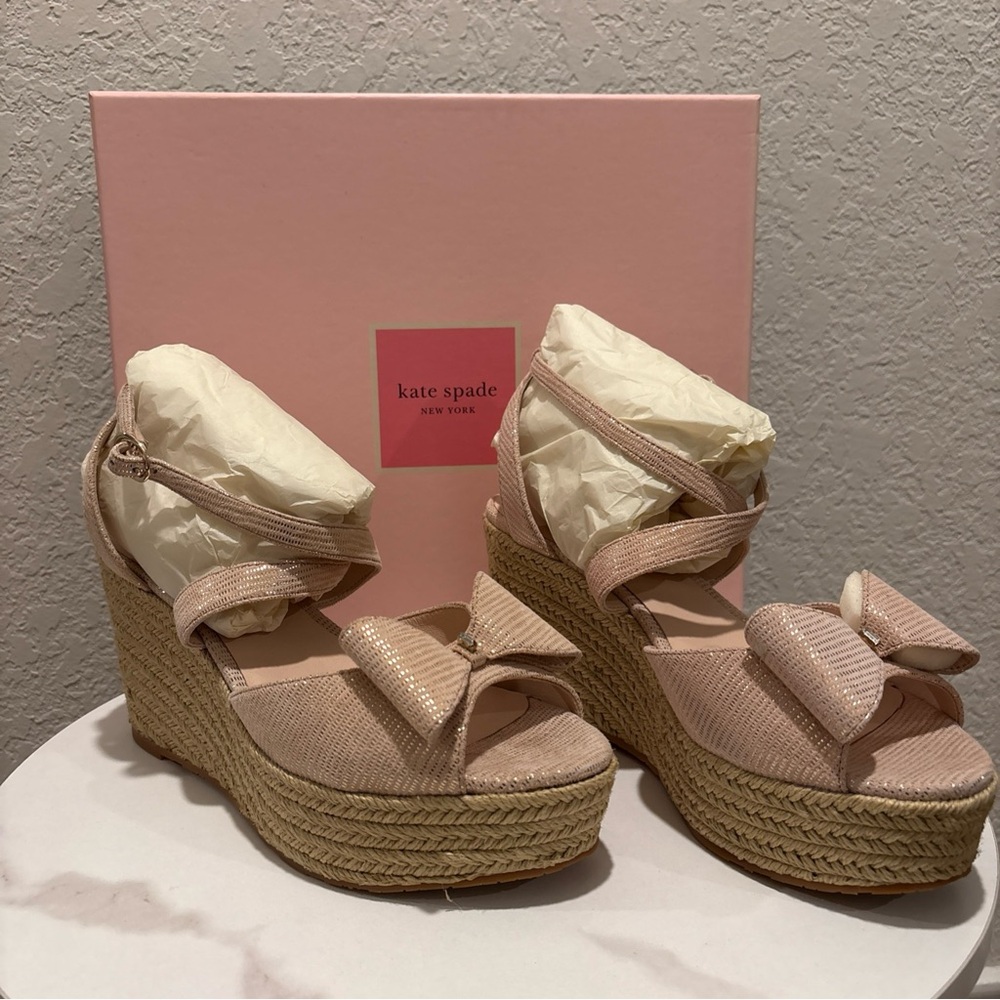 NWT Kate Spade New York Size 9.5 Thelma espadrille wedge sandals